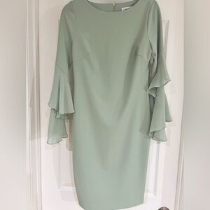 CALVIN KLEIN Sheeth Dress - Mint Green - Size 6
